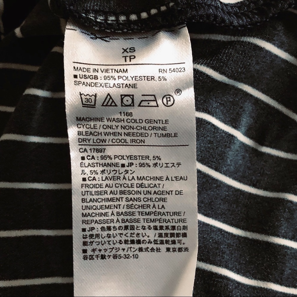 Banana Republic Blue with White Stripes Button Front and Ruffle Collar - Picture 4 of 4